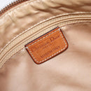 Christian Dior Trotter Canvas Romantic Chain Bag PVC Brown Silver Auth 196875M-20