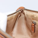 Christian Dior Trotter Canvas Romantic Chain Bag PVC Brown Silver Auth 196875M-23