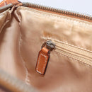 Christian Dior Trotter Canvas Romantic Chain Bag PVC Brown Silver Auth 196875M-24