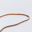 Christian Dior Trotter Canvas Romantic Chain Bag PVC Brown Silver Auth 196875M-9