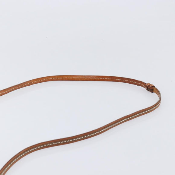 Christian Dior Trotter Canvas Romantic Chain Bag PVC Brown Silver Auth 196875M