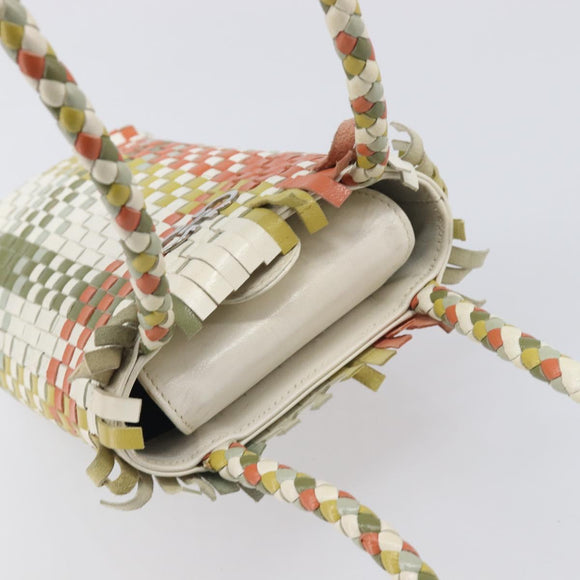 Salvatore Ferragamo Gancini Hand Bag Leather Multicolor Auth 196876A
