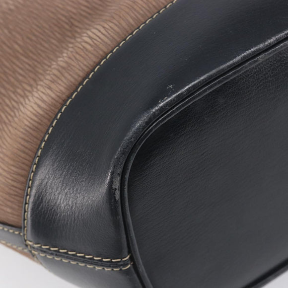 LOEWE Velazquez Tote Bag Leather Brown Gold Auth 196877