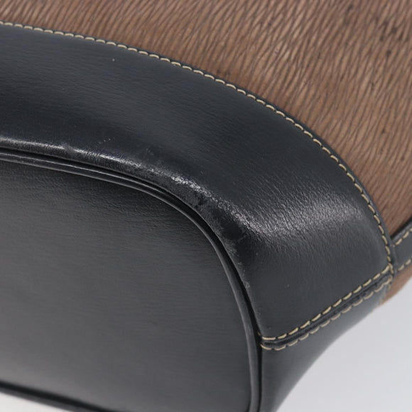 LOEWE Velazquez Tote Bag Leather Brown Gold Auth 196877