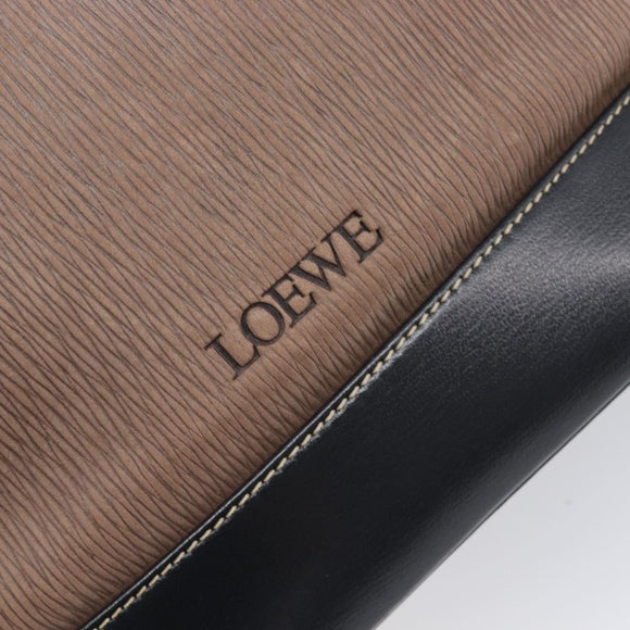 LOEWE Velazquez Tote Bag Leather Brown Gold Auth 196877