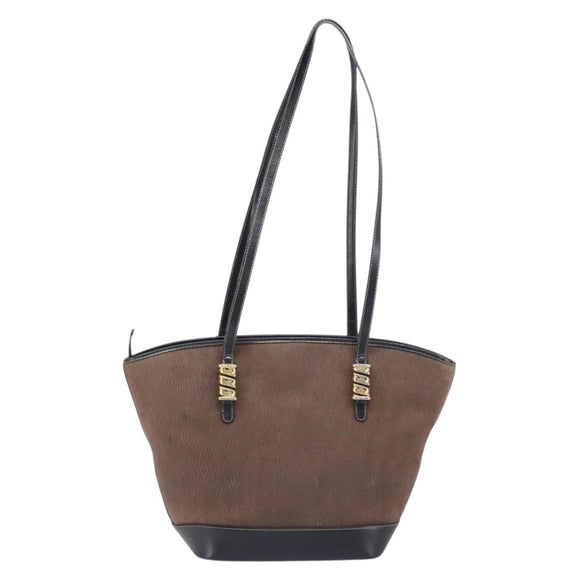 LOEWE Velazquez Tote Bag Leather Brown Gold Auth 196877