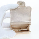 CHANEL Matelasse AirPods Case & Coin Purse Lamb Skin Gold CC Auth 196880M-26