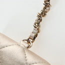 CHANEL Matelasse AirPods Case & Coin Purse Lamb Skin Gold CC Auth 196880M-29
