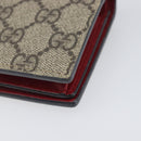 GUCCI GG Supreme Mystic Cat Bifold Wallet PVC Leather Beige 499380 Auth 196882A-15