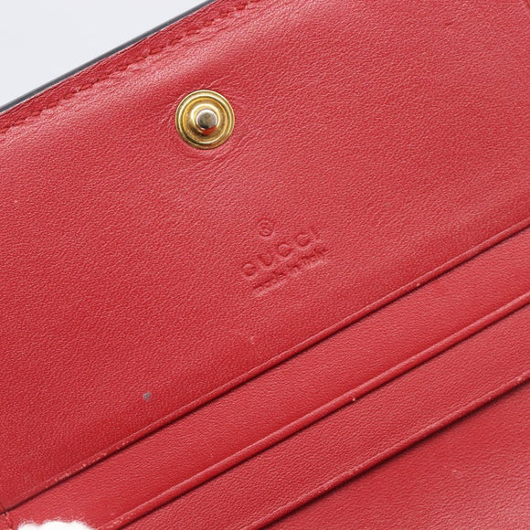 GUCCI GG Supreme Mystic Cat Bifold Wallet PVC Leather Beige 499380 Auth 196882A
