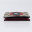 GUCCI GG Supreme Mystic Cat Bifold Wallet PVC Leather Beige 499380 Auth 196882A-6