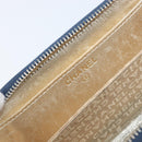 CHANEL COCO Mark Coin Purse Denim Blue Gold CC Auth 196884A-17