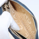 CHANEL COCO Mark Coin Purse Denim Blue Gold CC Auth 196884A-20