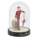 LOUIS VUITTON Pageboy Snow Globe Glass Red Clear LV Auth 196889A-1