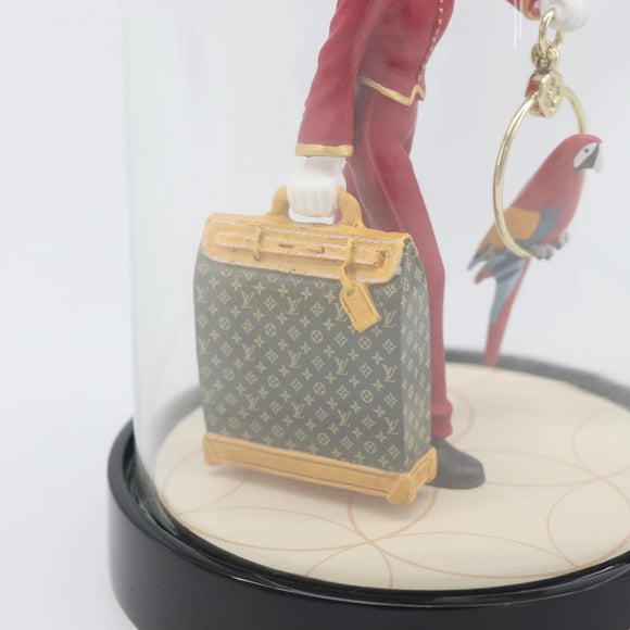 LOUIS VUITTON Pageboy Snow Globe Glass Red Clear LV Auth 196889A