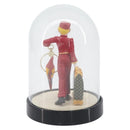 LOUIS VUITTON Pageboy Snow Globe Glass Red Clear LV Auth 196889A-2