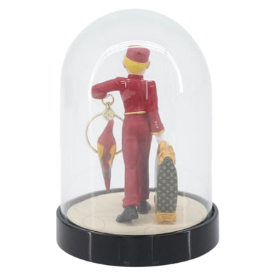 LOUIS VUITTON Pageboy Snow Globe Glass Red Clear LV Auth 196889A - 0