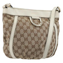 GUCCI GG Canvas Shoulder Bag Beige Gold 203257 Auth 196900-1