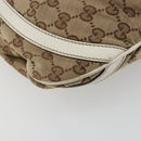 GUCCI GG Canvas Shoulder Bag Beige Gold 203257 Auth 196900-15