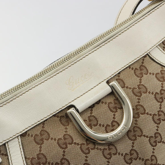 GUCCI GG Canvas Shoulder Bag Beige Gold 203257 Auth 196900