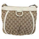 GUCCI GG Canvas Shoulder Bag Beige Gold 203257 Auth 196900-13