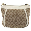 GUCCI GG Canvas Shoulder Bag Beige Gold 203257 Auth 196900-2