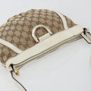 GUCCI GG Canvas Shoulder Bag Beige Gold 203257 Auth 196900-7