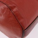 LOUIS VUITTON Epi Twist Bucket Shoulder Bag Red Silver M52927 LV Auth 196905-16