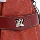 LOUIS VUITTON Epi Twist Bucket Shoulder Bag Red Silver M52927 LV Auth 196905-20