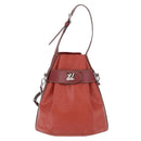 LOUIS VUITTON Epi Twist Bucket Shoulder Bag Red Silver M52927 LV Auth 196905-13