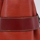 LOUIS VUITTON Epi Twist Bucket Shoulder Bag Red Silver M52927 LV Auth 196905-3