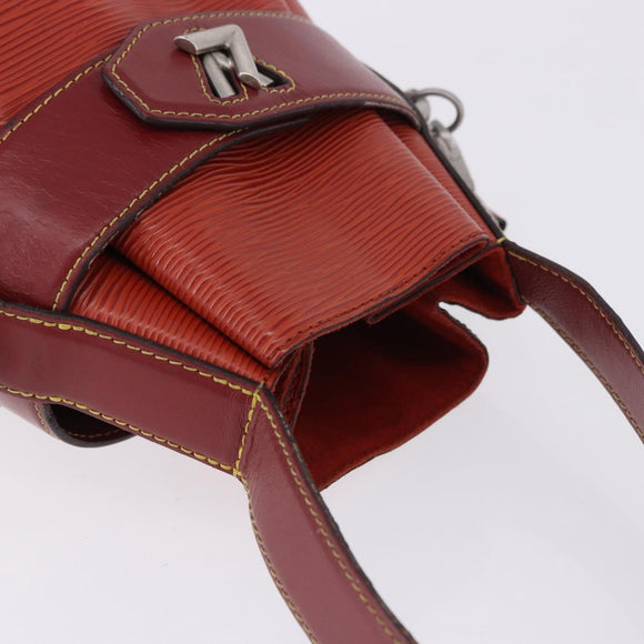 LOUIS VUITTON Epi Twist Bucket Shoulder Bag Red Silver M52927 LV Auth 196905