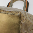 GUCCI GG Canvas GG Crystal Tote Bag Coated Canvas Gold 131230 Auth 196911-14