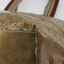 GUCCI GG Canvas GG Crystal Tote Bag Coated Canvas Gold 131230 Auth 196911-16