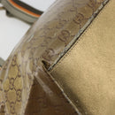 GUCCI GG Canvas GG Crystal Tote Bag Coated Canvas Gold 131230 Auth 196911-17
