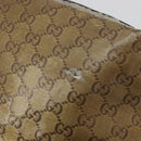 GUCCI GG Canvas GG Crystal Tote Bag Coated Canvas Gold 131230 Auth 196911-9