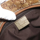 GUCCI GG Canvas GG Crystal Tote Bag Coated Canvas Gold 131230 Auth 196911-20