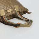 GUCCI GG Canvas GG Crystal Tote Bag Coated Canvas Gold 131230 Auth 196911-7