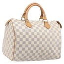 LOUIS VUITTON Damier Azur Speedy 30 Hand Bag N41533 LV Auth 196914SAV-1