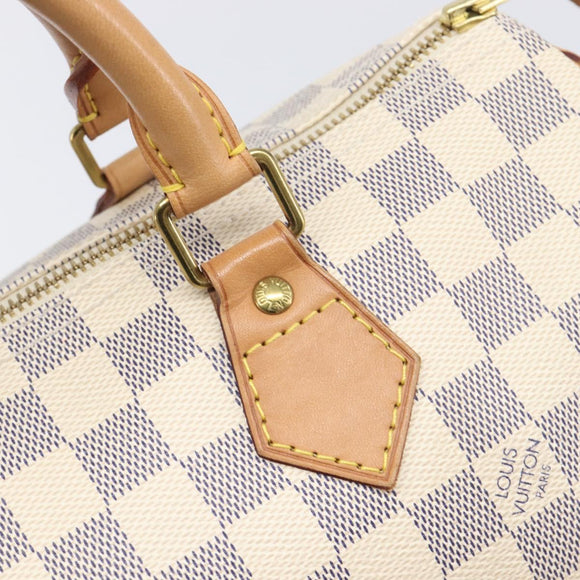LOUIS VUITTON Damier Azur Speedy 30 Hand Bag N41533 LV Auth 196914SAV