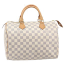 LOUIS VUITTON Damier Azur Speedy 30 Hand Bag N41533 LV Auth 196914SAV-13