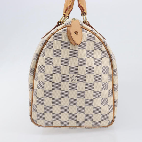 LOUIS VUITTON Damier Azur Speedy 30 Hand Bag N41533 LV Auth 196914SAV