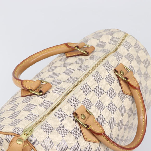 LOUIS VUITTON Damier Azur Speedy 30 Hand Bag N41533 LV Auth 196914SAV