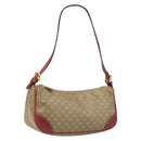CELINE Macadam Canvas Accessory Pouch PVC Beige Gold Auth 196915-1