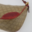 CELINE Macadam Canvas Accessory Pouch PVC Beige Gold Auth 196915-9