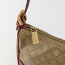 CELINE Macadam Canvas Accessory Pouch PVC Beige Gold Auth 196915-17