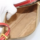 CELINE Macadam Canvas Accessory Pouch PVC Beige Gold Auth 196915-11