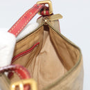CELINE Macadam Canvas Accessory Pouch PVC Beige Gold Auth 196915-18