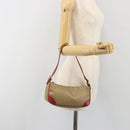 CELINE Macadam Canvas Accessory Pouch PVC Beige Gold Auth 196915-21