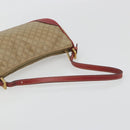 CELINE Macadam Canvas Accessory Pouch PVC Beige Gold Auth 196915-7